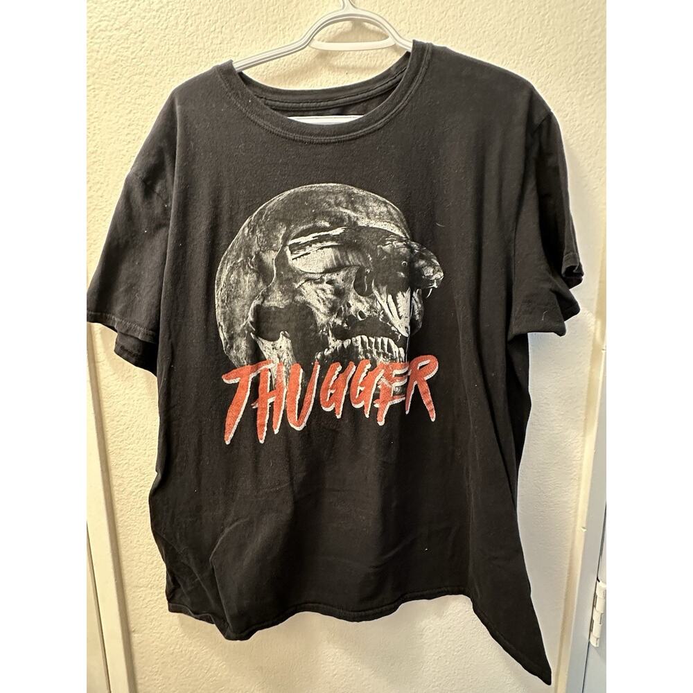 Young Thug Thugger Skull Graphic Men's T-Shirt XL Black Crew Neck Tagless